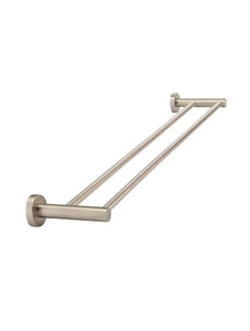 Round Double Towel Rail 600mm - Champagne Meir