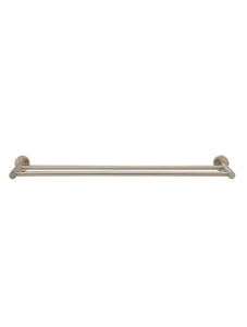 Round Double Towel Rail 600mm - Champagne Meir