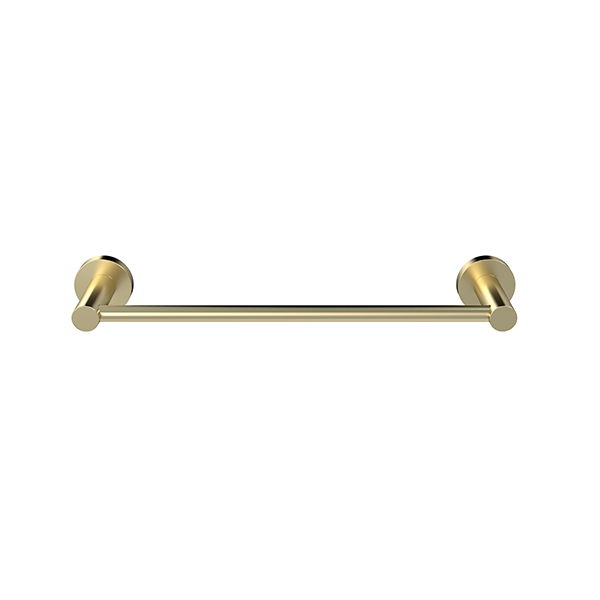 Round Single Towel Rail 300mm - PVD Tiger Bronze