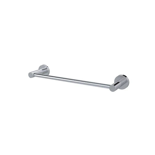 Round Single Towel Rail 300mm - Chrome