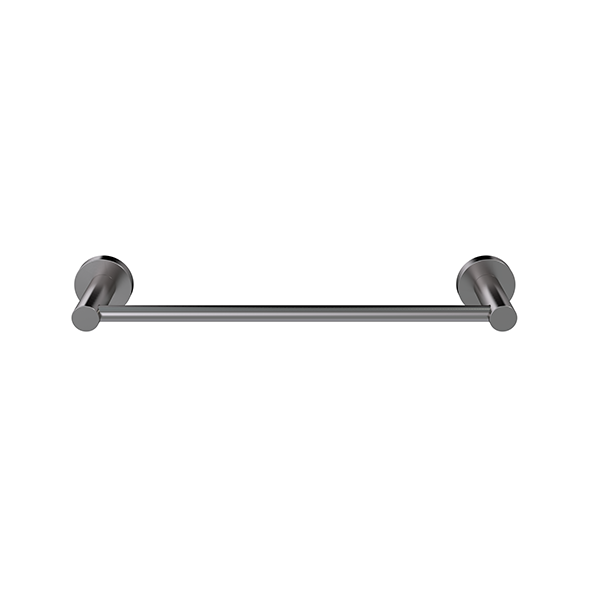 Round Single Towel Rail 300mm - Shadow Gunmetal