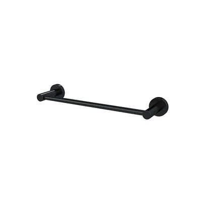 Round Single Towel Rail 300mm - Matte Black