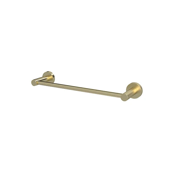 Round Single Towel Rail 300mm - PVD Tiger Bronze
