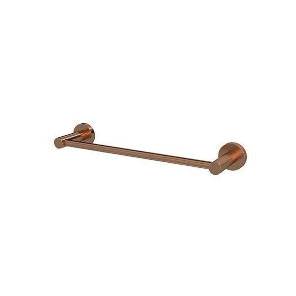 Round Single Towel Rail 300mm - Lustre Bronze