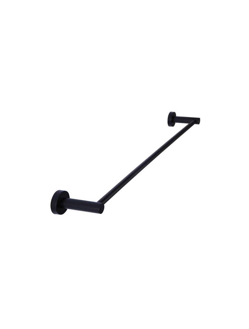 Round Double Towel Rail 600mm - Matte Black