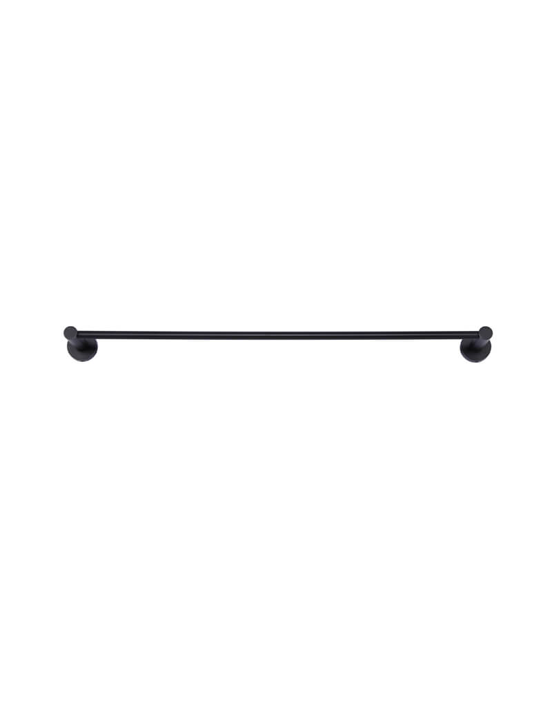 Round Double Towel Rail 600mm - Matte Black