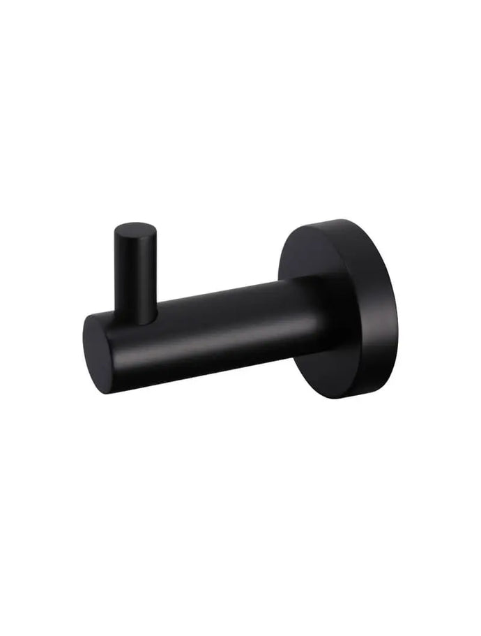 Round Matte Black Robe Hook