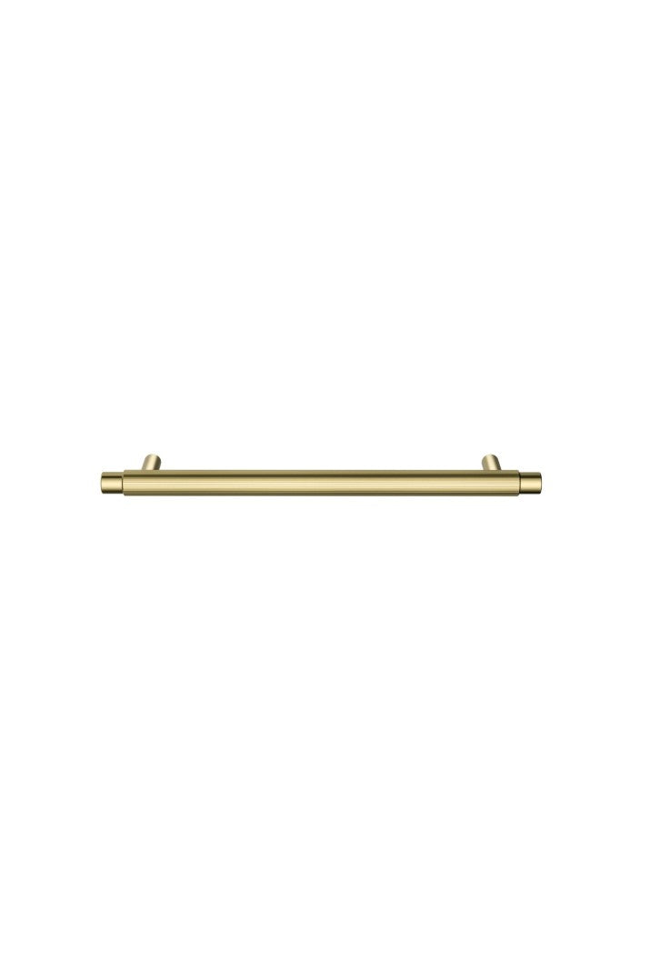 Oppen Round Pull 200mm Cabinet Handle (Linear Knurled) - PVD Tiger Bronze