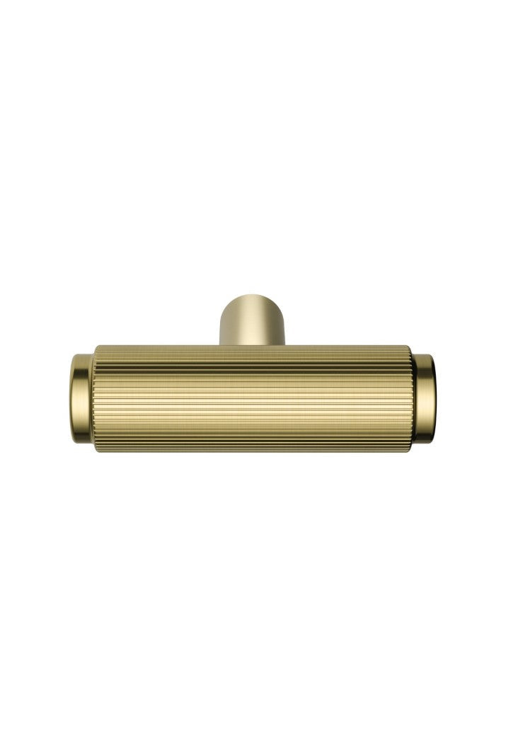 Oppen T-Pull Cabinet Handle (Linear Knurled) - PVD Tiger Bronze