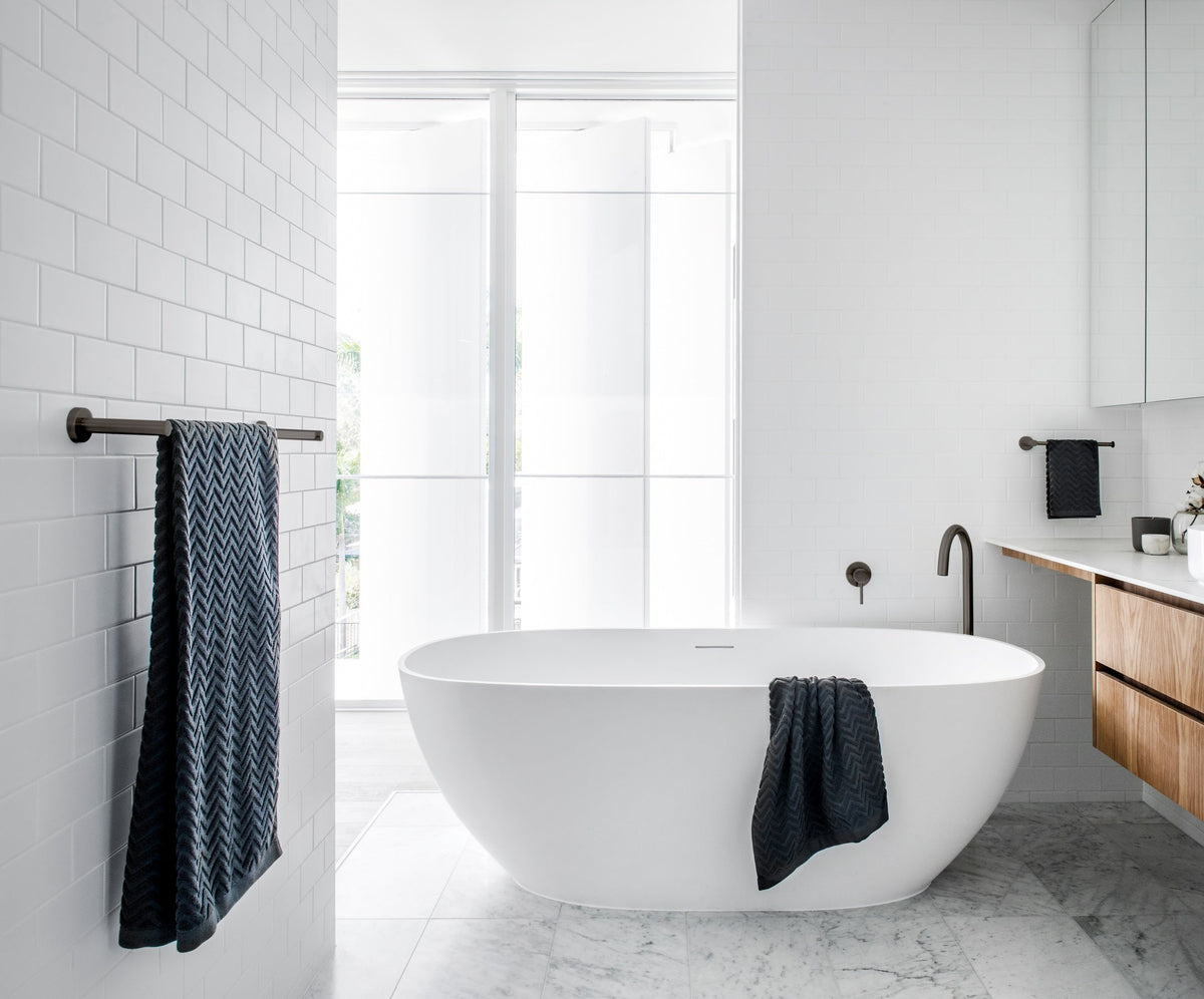 Round Guest Towel Rail - Shadow Gunmetal