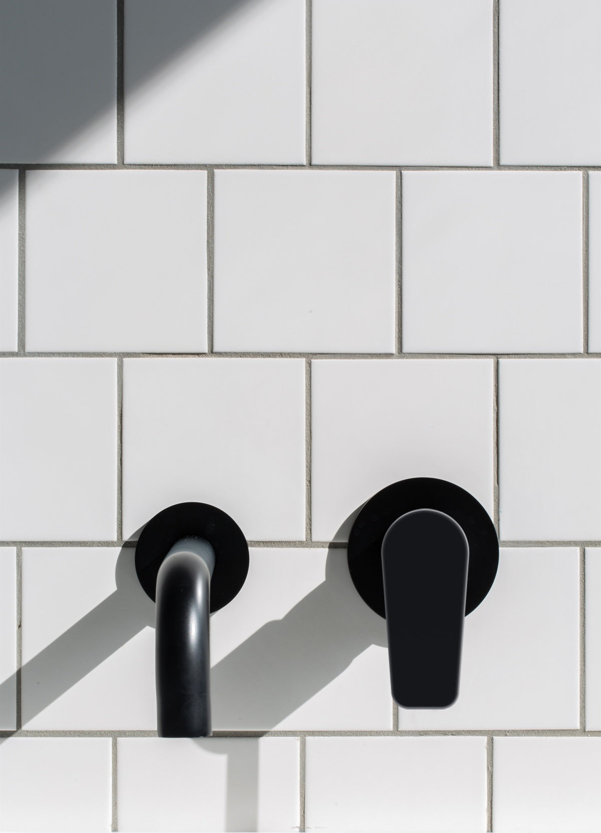 Round Wall Mixer Paddle Handle Trim Kit (In-wall Body Not Included) - Matte Black