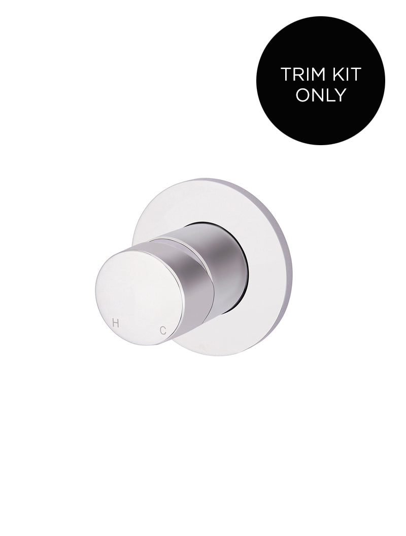 Round Wall Mixer Pinless Handle Trim Kit (In-wall Body Not Included) - Chrome