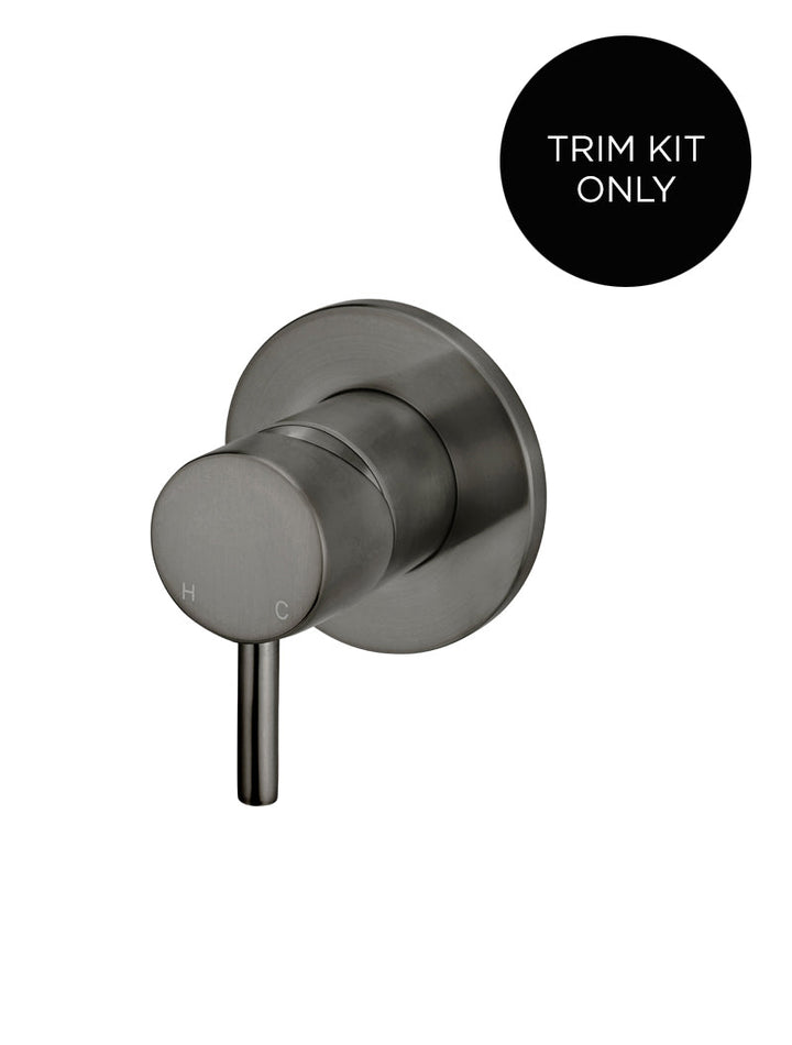 Round Wall Mixer Short Pin lever Trim Kit (In-wall Body Not Included) - Shadow Gunmetal