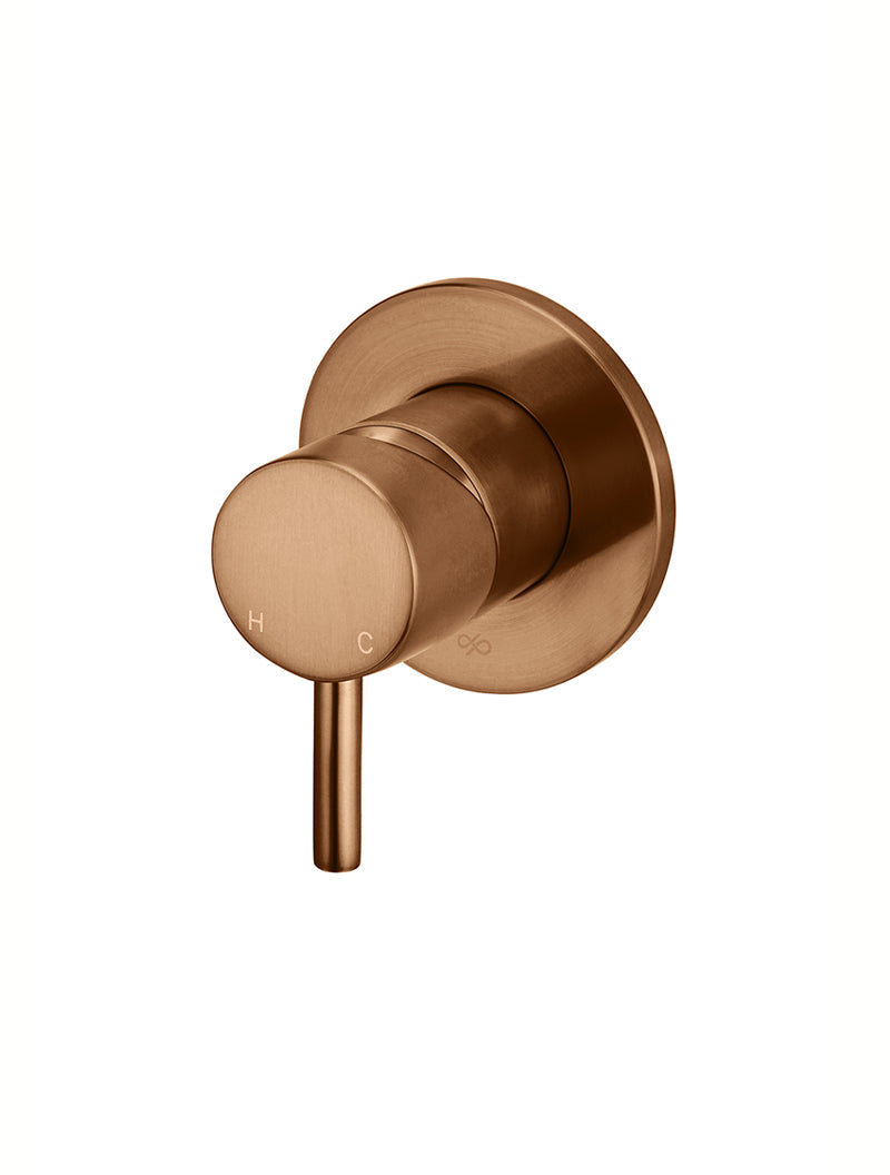 Round Wall Mixer Short Pin lever Trim Kit (In-wall Body Not Included) - Lustre Bronze