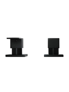 Square Quarter-Turn Wall Top Assemblies - Matte Black Meir