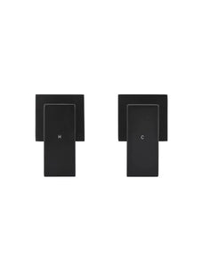 Square Quarter-Turn Wall Top Assemblies - Matte Black Meir