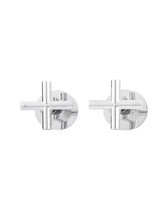 Load image into Gallery viewer, Round Cross Handle Jumper Valve Wall Top Assemblies - Polished Chrome Meir
