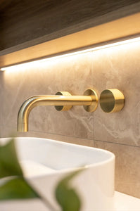 Circular Wall Taps - PVD Tiger Bronze Meir