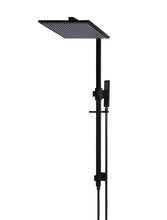 Load image into Gallery viewer, Square King 2-in-1 Matte Black Shower Rail Set
