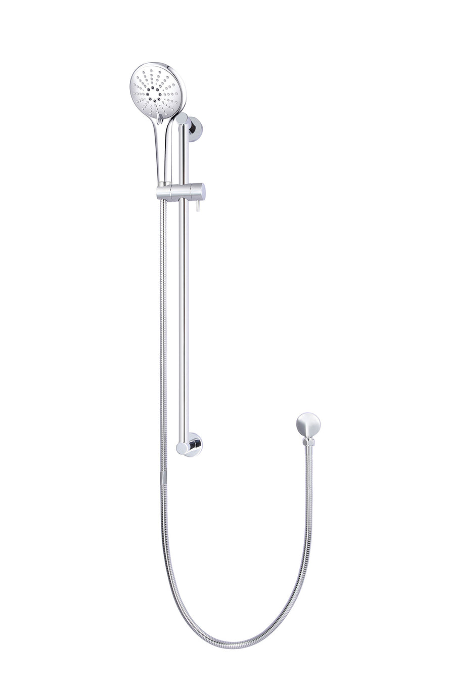 Round Three Function Hand Shower on Rail Column - Chrome