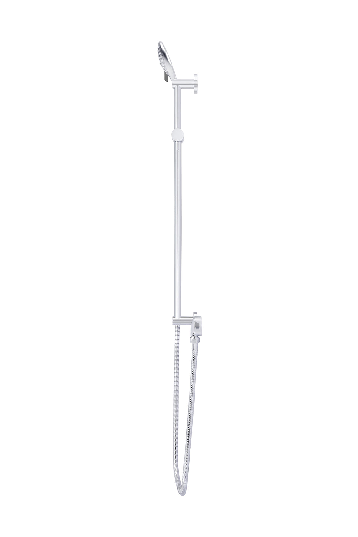 Round Three Function Hand Shower on Rail Column - Chrome