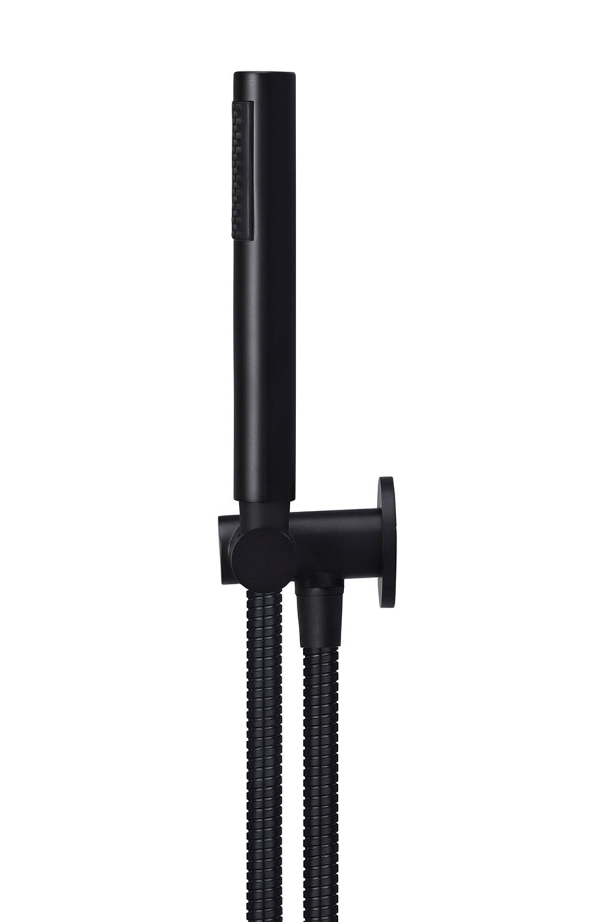Round Shower on Swivel Bracket - Matte Black