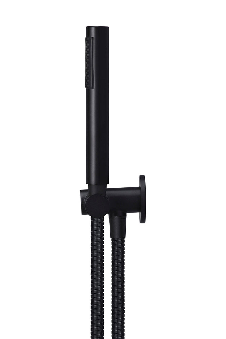 Round Shower on Swivel Bracket - Matte Black
