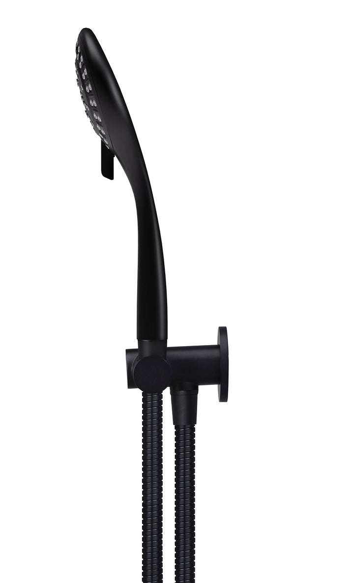 Round Hand Shower on Swivel Bracket - Matte Black