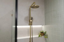 Load image into Gallery viewer, Round Combination Shower Rail, 200mm Rose, Single Function Hand Shower - PVD Tiger Bronze Meir
