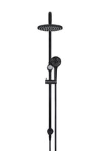 Load image into Gallery viewer, Round Combination Shower Rail, 200mm Rose, Three-Function Hand Shower - Matte Black Meir
