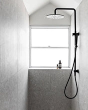 Load image into Gallery viewer, Round Combination Shower Rail, 300mm Rose, Single Function Hand Shower - Matte Black Meir
