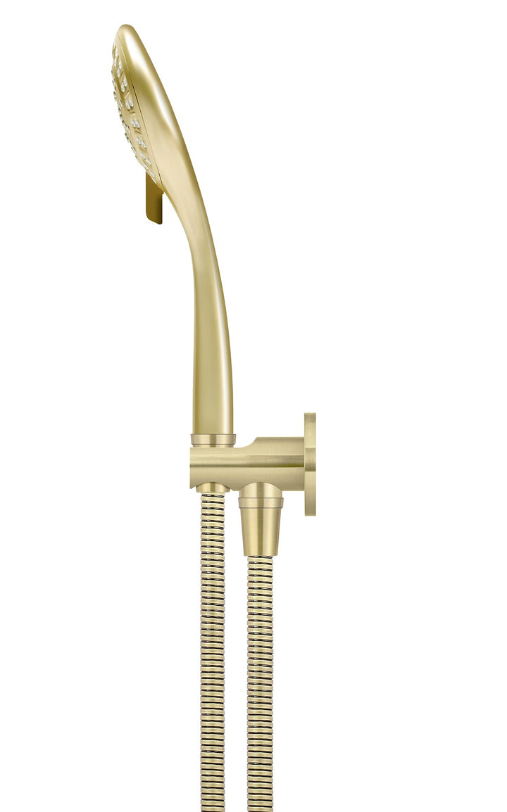 Round Three Function Hand Shower on Fixed Bracket - PVD Tiger Bronze