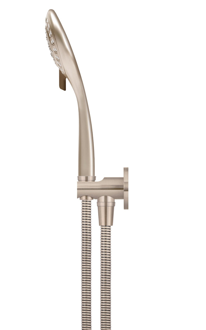 Round Three Function Hand Shower on Fixed Bracket - Champagne