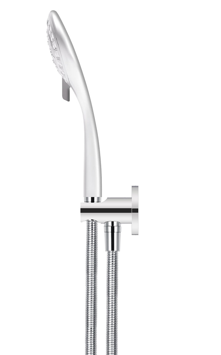 Round Three Function Hand Shower on Fixed Bracket - Chrome