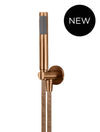 Round Hand Shower on Fixed Bracket - Lustre Bronze Meir