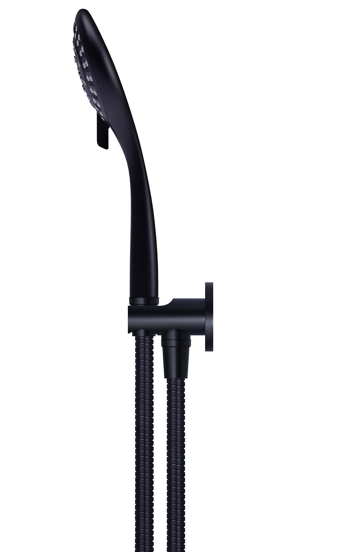 Round Three Function Hand Shower on Fixed Bracket - Matte Black studio