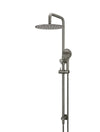 Round Combination Shower Rail 300mm Rose, Three Function Hand Shower - Shadow Gunmetal Meir