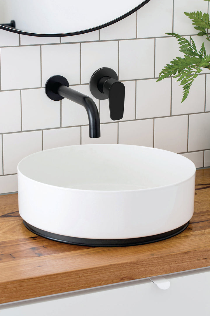 Round Wall Mixer Paddle Handle Trim Kit (In-wall Body Not Included) - Matte Black