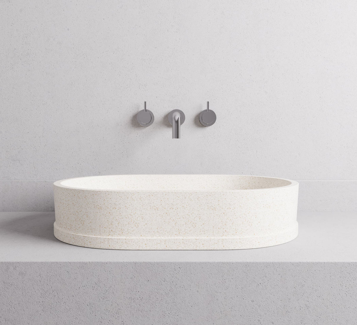 Margo basin - Proud Edge — White terrazzo lifestyle