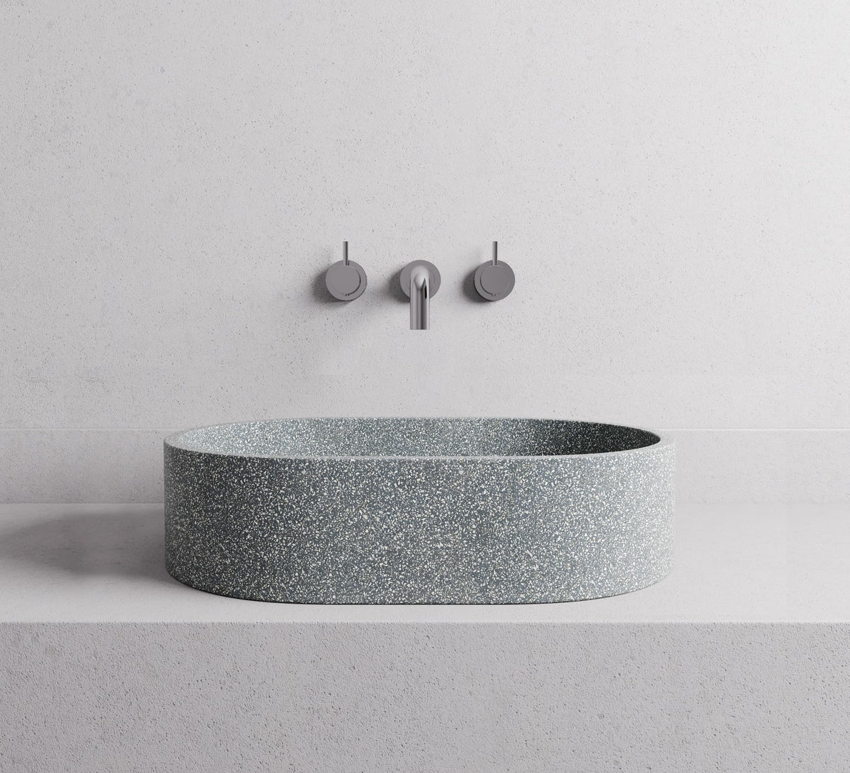 Margo basin - Seamless Edge — Grey terrazzo lifestyle (small)