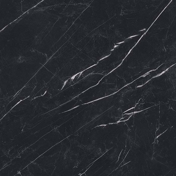 Superb Marble Marquina Black Porcelain Tile tile face, 1200 x 1200 mm