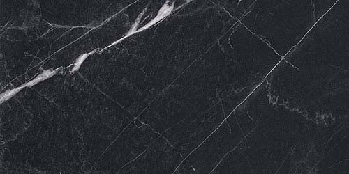 Superb Marble Marquina Black Porcelain Tile tile face, 600 x 300 mm