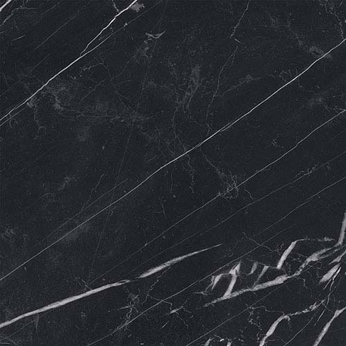 Superb Marble Marquina Black Porcelain Tile tile face, 600 x 600 mm