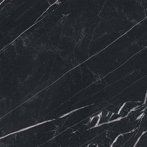 Superb Marble Marquina Black Porcelain Tile tile face, 600 x 600 mm
