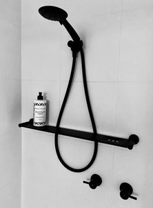 Round Bathroom Shelf - Matte Black Meir