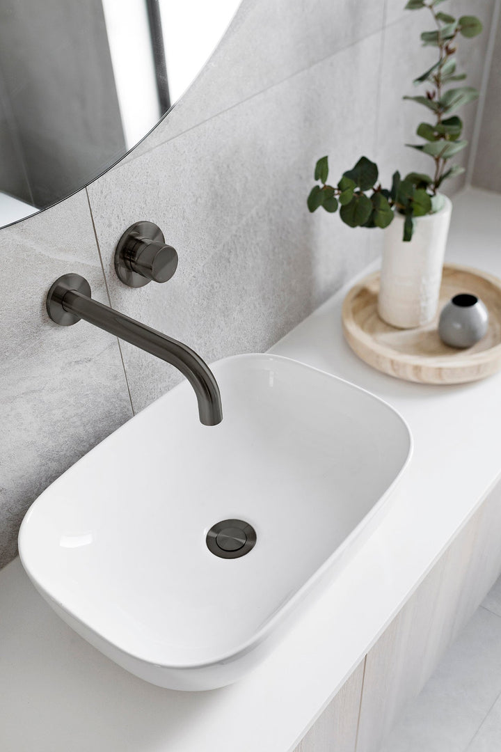 Round Wall Mixer Pinless Handle Trim Kit (In-wall Body Not Included) - Shadow Gunmetal