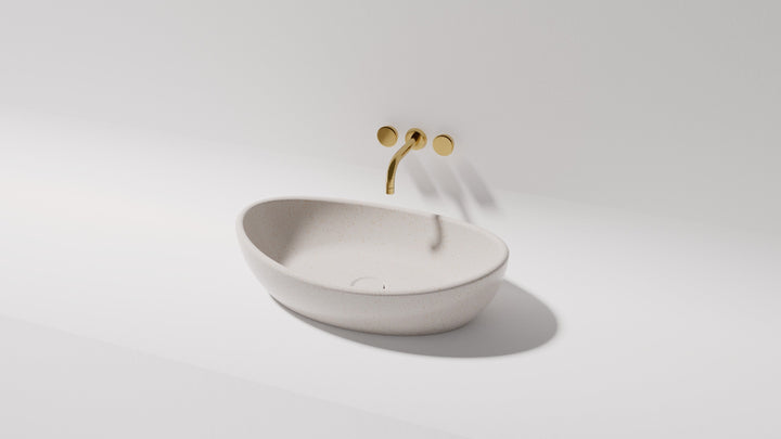 Mila above counter basin — side view