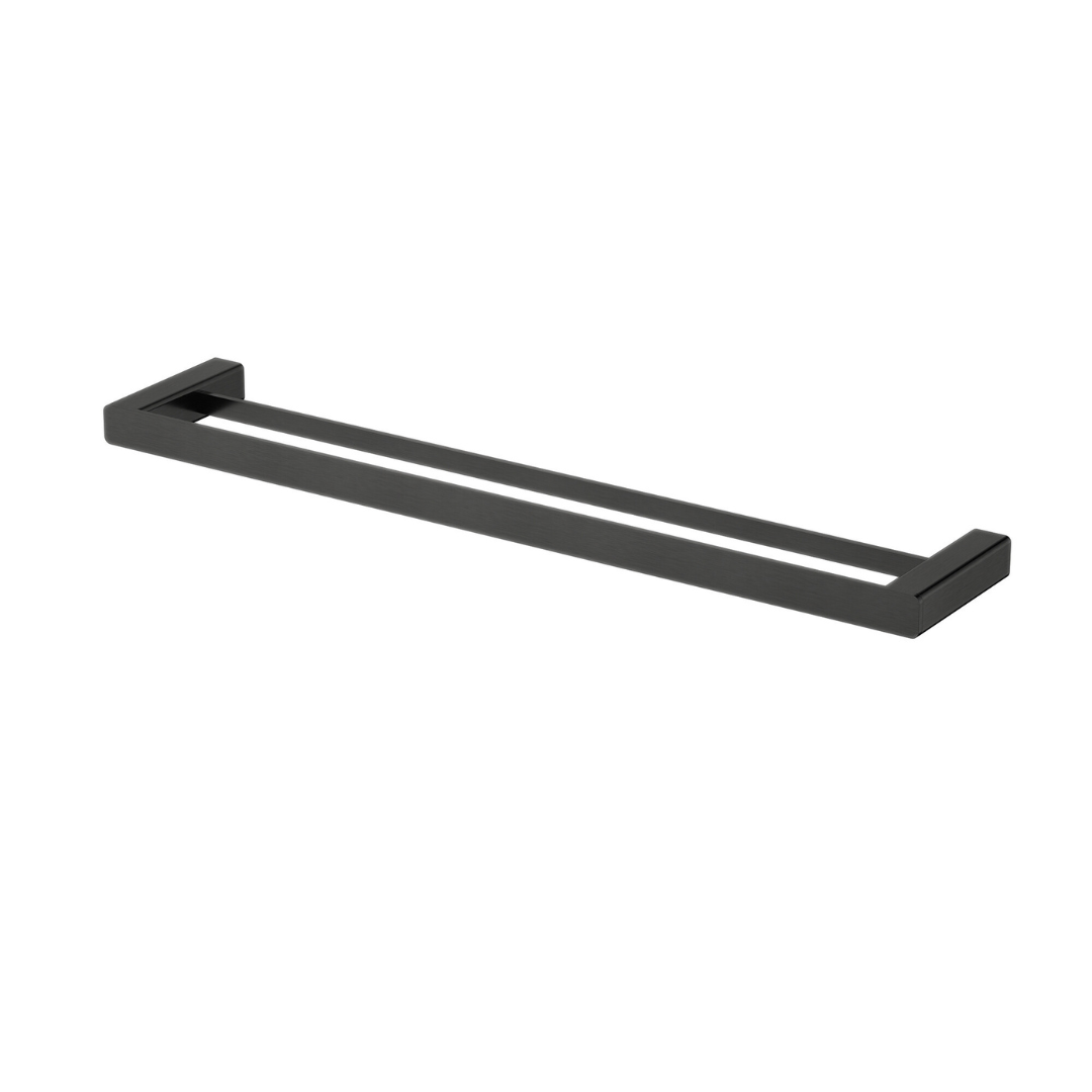 Nova Double Towel Rail 600mm - Matte Black (NVA48BK)
