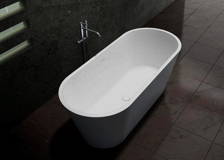 Olive freestanding bath — bathroom lifestyle