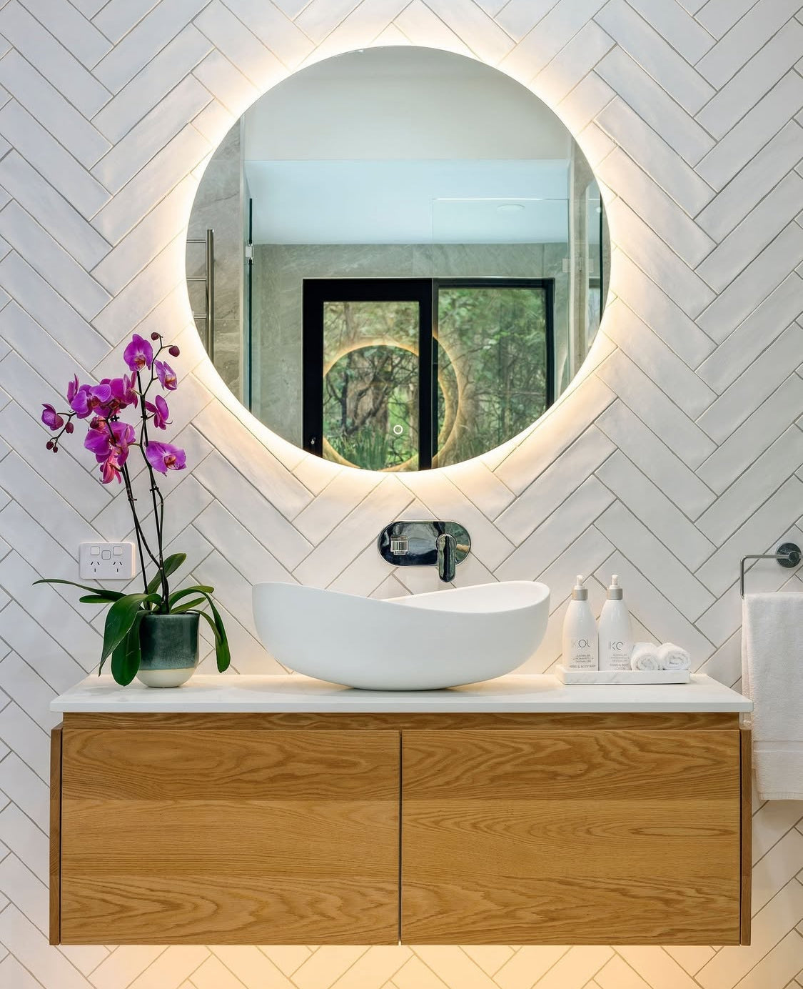 Onda above counter basin — front view
